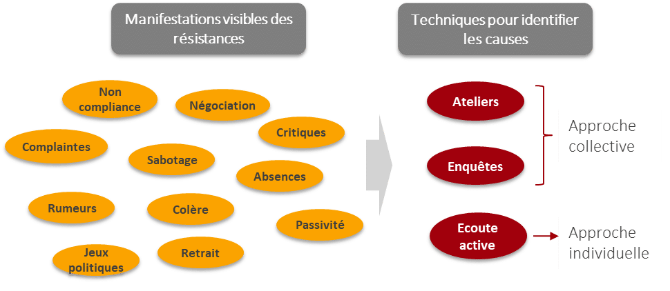 Manifestations et causes de la résistance