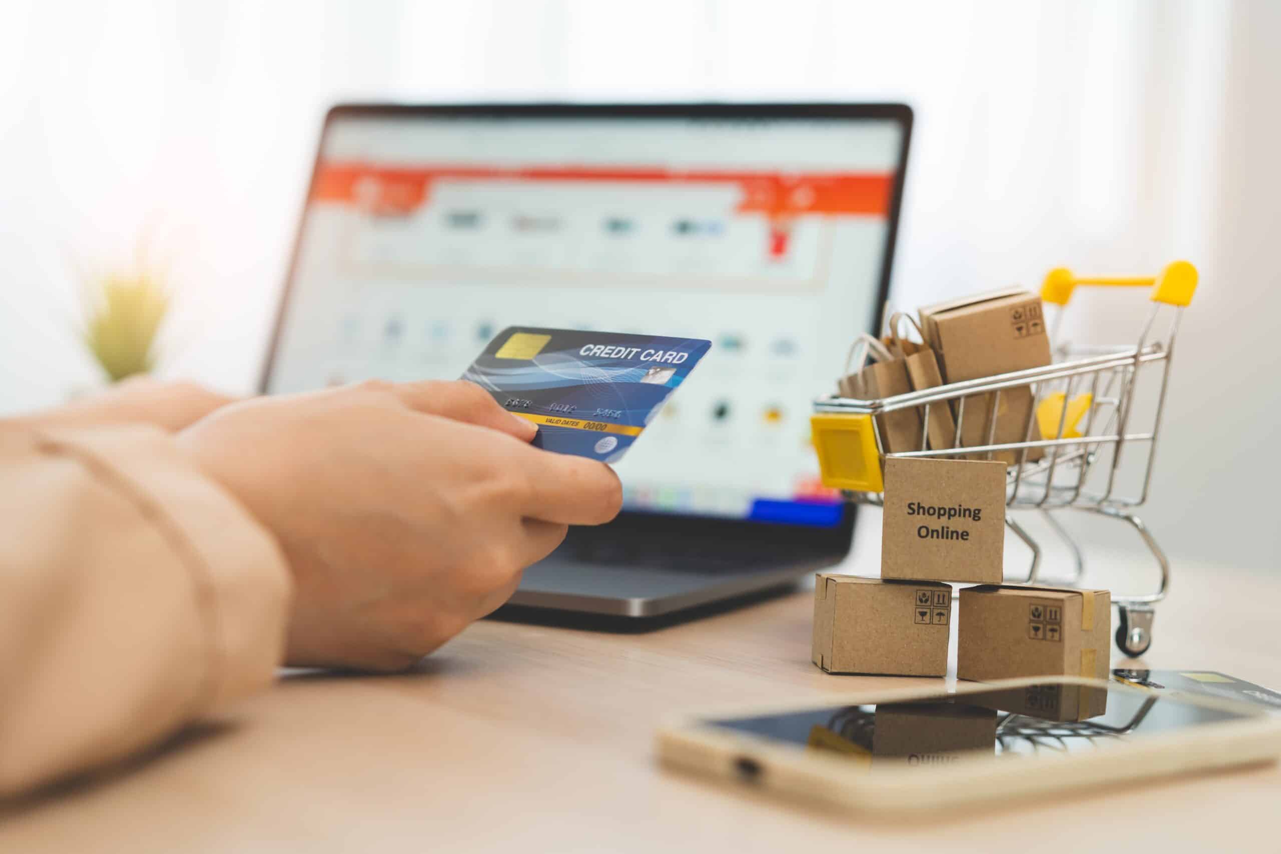 Personne qui réalise des achats en ligne